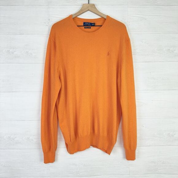 Polo Ralph Lauren Mens XXL 2XL Crewneck Washable 100% Cashmere Sweater FLAWED - Picture 14 of 14